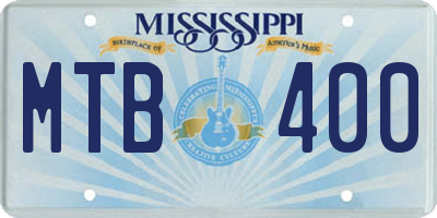 MS license plate MTB400