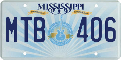 MS license plate MTB406