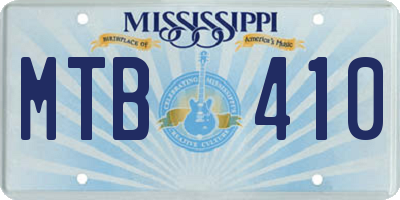 MS license plate MTB410