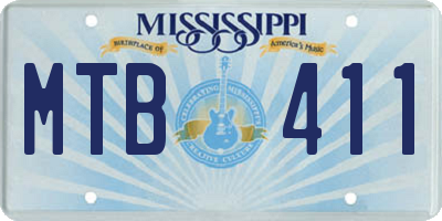 MS license plate MTB411