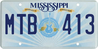 MS license plate MTB413