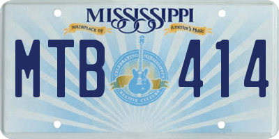 MS license plate MTB414