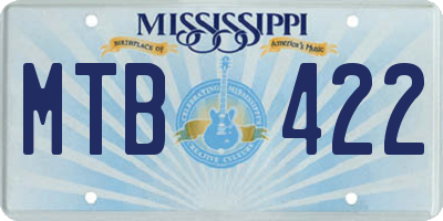 MS license plate MTB422