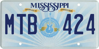 MS license plate MTB424