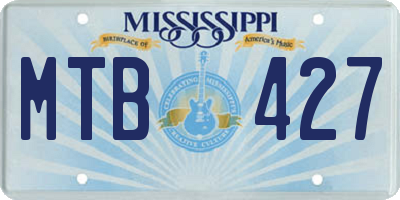 MS license plate MTB427