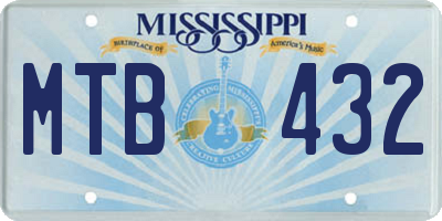 MS license plate MTB432