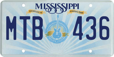 MS license plate MTB436