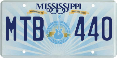 MS license plate MTB440