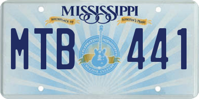 MS license plate MTB441