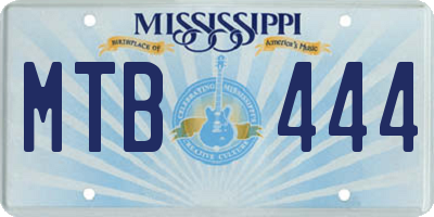 MS license plate MTB444