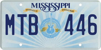 MS license plate MTB446