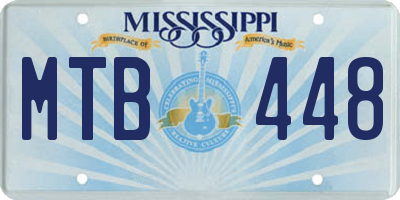 MS license plate MTB448