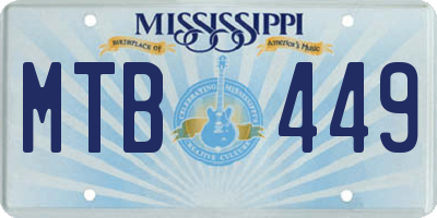 MS license plate MTB449