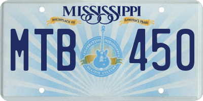 MS license plate MTB450