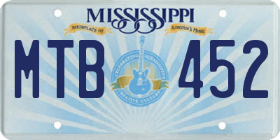 MS license plate MTB452