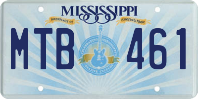 MS license plate MTB461