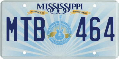 MS license plate MTB464