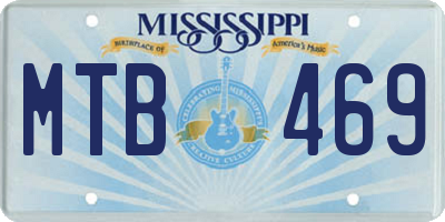 MS license plate MTB469