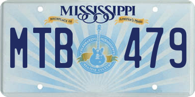 MS license plate MTB479