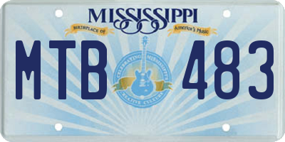 MS license plate MTB483