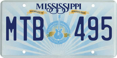MS license plate MTB495