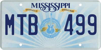 MS license plate MTB499