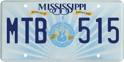 MS license plate MTB515