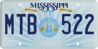 MS license plate MTB522