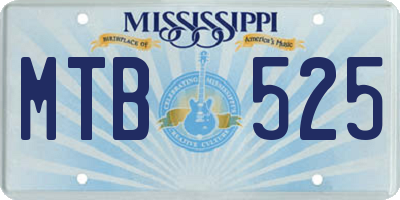 MS license plate MTB525
