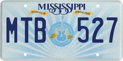 MS license plate MTB527