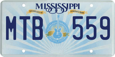 MS license plate MTB559
