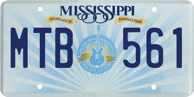 MS license plate MTB561