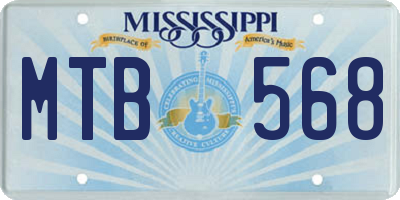 MS license plate MTB568