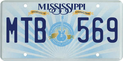 MS license plate MTB569