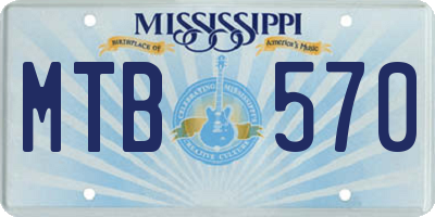 MS license plate MTB570