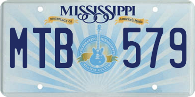 MS license plate MTB579