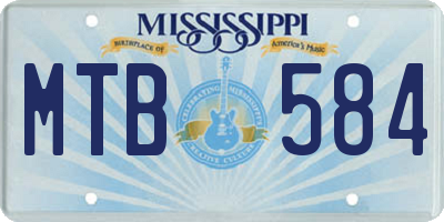 MS license plate MTB584