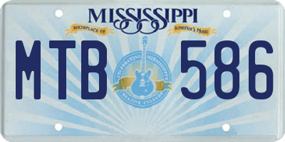 MS license plate MTB586