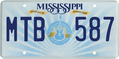 MS license plate MTB587