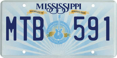 MS license plate MTB591
