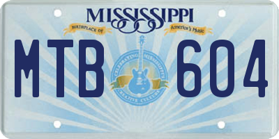 MS license plate MTB604
