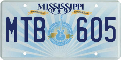 MS license plate MTB605