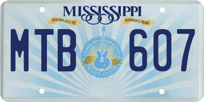 MS license plate MTB607