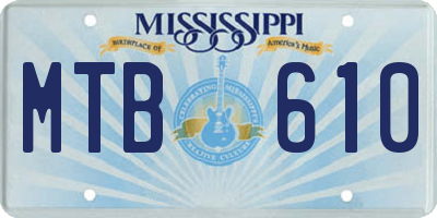 MS license plate MTB610