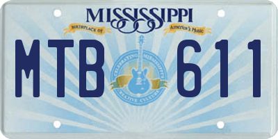 MS license plate MTB611