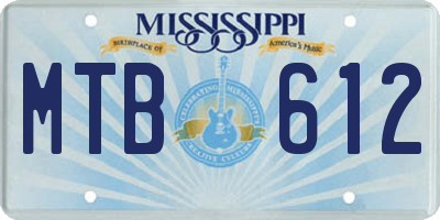 MS license plate MTB612