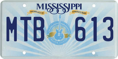 MS license plate MTB613