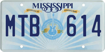 MS license plate MTB614