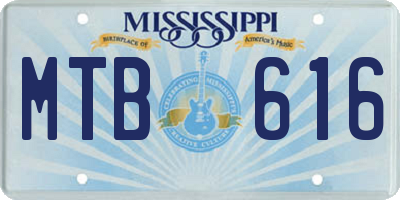 MS license plate MTB616