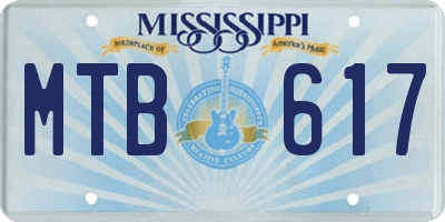 MS license plate MTB617